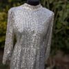 NEW LOOK SIZE 12 TALL SILVER SEQUIN TOP