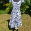 Per Una Summer Dress – Blue Floral on White Cotton Blend