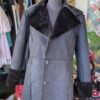 Vaulted-Style- Black Coat with Faux Fur Collar, Size 16 BNWT